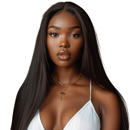 Kinky Straight Closure Wig